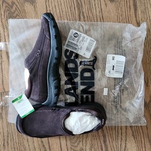 Lands End All Weather Suede Moccasins- Boys Size 1